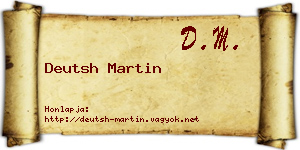 Deutsh Martin névjegykártya